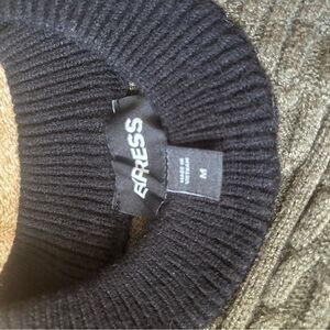 Express Black Crewneck Ribbed Sweater